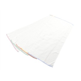 Kosugizen Value Face Towels, Hem Color, 13.4 x 31.5 inches (34 x 80 cm), 5 Colors, Set of 10