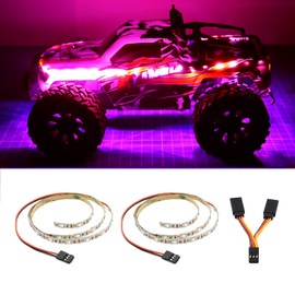 LED Light Strip for RC Fixed Wing Airplane Flying Wing Plane AR Wing Drone Model Car Truck (Pink)
