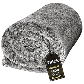 RJP Giant Twisted Loop Microfibre Towel - Fast Streak-Free Car Drying & Detailing Cloth - XL 60cm x 40cm 1400gsm (XL)