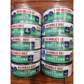 Bumble Bee 10 PACK OF CANS BUMBLE BEE CHUNK LIGHT TUNA IN WATER NET WT 5 OZ EA.12/2025