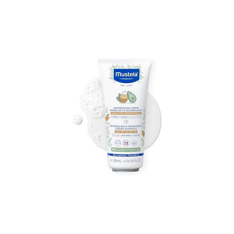 Mustela Shampoo en crema Desenredante y Nutritivo, 200ml