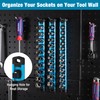 WORKPRO Magnetic Socket Organizer, Heavy Duty 1/2-Inch Drive Socket Rail