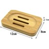 Kandid Bamboo Soap Dish - Bathroom Wooden Soap Case Holder