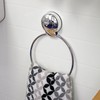 Showerdrape Black Suction Cup Towel Ring Wall mounted Towel Holders