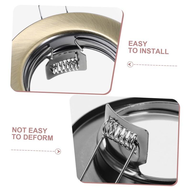 Tofficu 3pcs Metal Trim for Recessed Light Fixtures Durable Iron