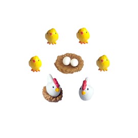 Chicken Shoe Charms for Clog: 3D Cute Chick Charm DIY Matching Animal Shoes Accessories 7PCS Shoe Decoration for Kids Boys Girls Women Party Birthday Gifts