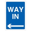 V Safety Way In - Arrow Left 210 x 297
