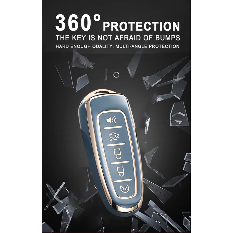 ontto Car key case cover Fit For Ford C-Max Edge