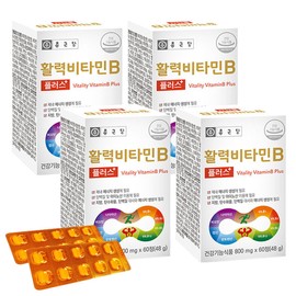 Chong Kun Dang Vitality Vitamin B Plus 800mg x 60 tablets (4) H / 종근당 활력비타민B 플러스 800mg x 60정 (4개) H