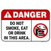 Danger Do Not Smoke Eat Or Drink in This Area