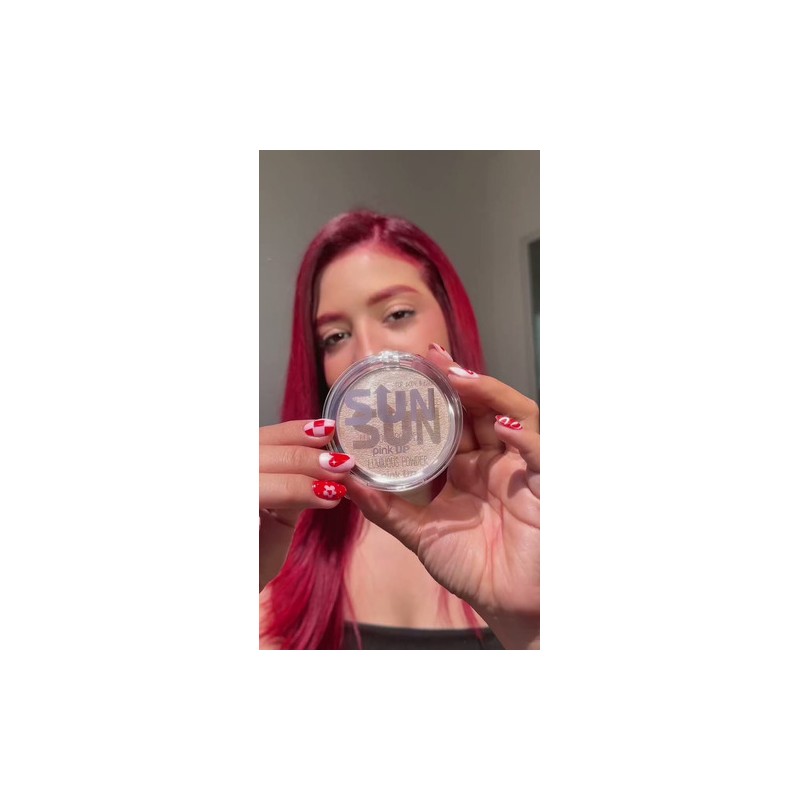 Pink Up, Iluminador En Polvo Compacto, Alta Pingmentacin