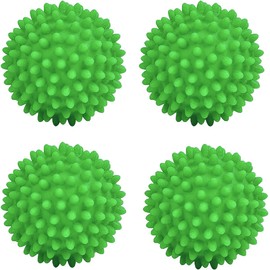 Voarge Pack of 4 Dryer Balls, Washing Balls for Washing Machine, Balls for Fluffy Laundry, Laundry, Reusable Dryer Balls, Washing Machine Balls (Green)
