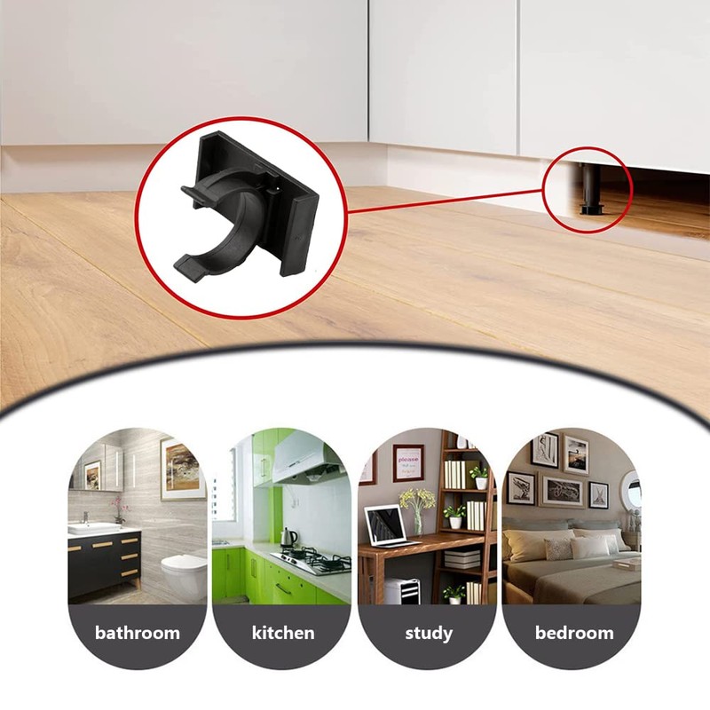 LumenTY Pack of 20 Kitchen Skirting Clips Heavy Duty Kitchen