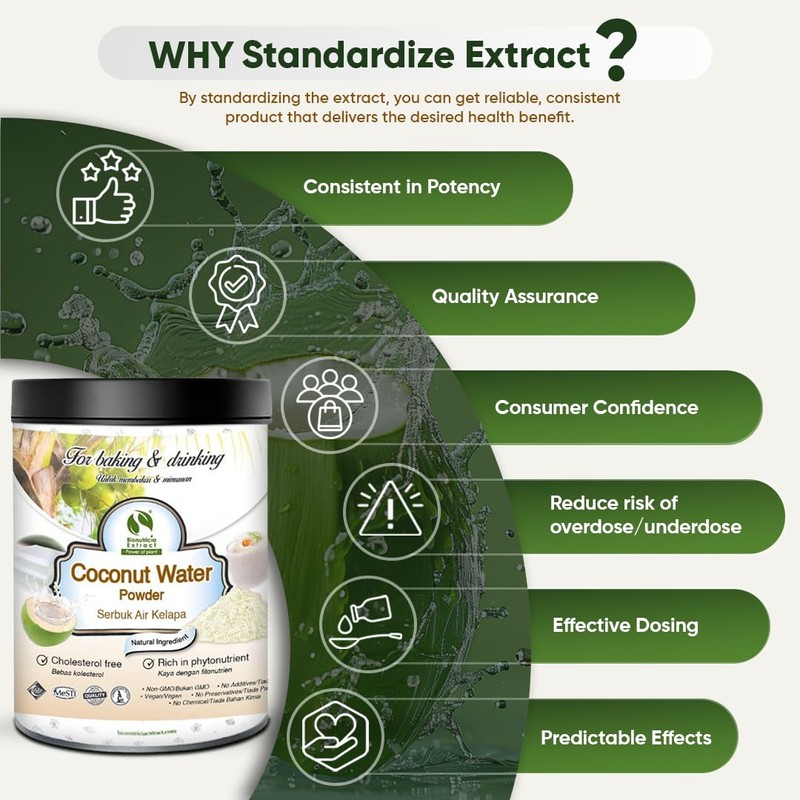 Bionutricia Coconut Water Powders, Natural Plant-Based Electrolyte Rehydration for Daily