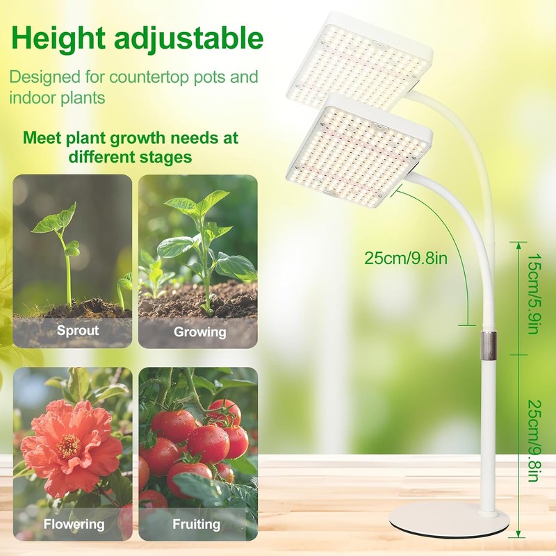Desk Grow Light, Bright Tabletop Grow Lights for Seed Starting,