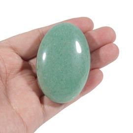Ladeukoi Ladeukoi Oval Green Aventurine Palm Stone, Polished Worry Pocket Massage Stones Healing Crystal for Therapy Geometry Chakra Balancing