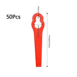 50Pcs Plastic Replacement Blades, Plastic Blade Set, Grass Trimmer, Motor Brush Trimmer Parts Kit, Trimmer Grass Cutter Tools, Garden Lawn Mower Trimmer Blade(Red)
