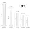 NUOLUX Measuring Cylinders, 5 Pieces, Graduated, Plastic, Transparent, For Laboratory