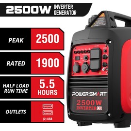 PowerSmart Gas Powered Portable Generator 1200W, Small Generator for Camping Outdoor, Super Quiet, EPA Compliant 2024 Version