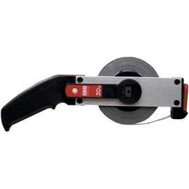 BMI 501021030A Steel/Plastic/Aluminium Frame Measuring Tape, White/Black/Silver, 30 m x 13 mm