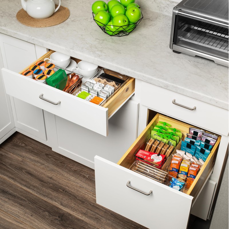 ClearSpace Pantry Organization and Storage Bins with Removable Dividers &