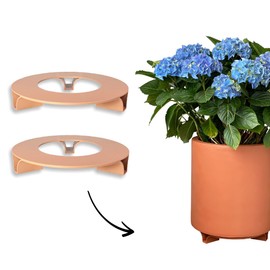 terraced® - Set of 2 - Flower Pot Saucer - Colour: Terracotta - Round - 27 cm Diameter - Saucer Flower Pot - Recycled Material - Made in Germany