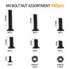 M4 Laptop Computer Screws, 440 Pcs Countersunk Head Flat Head