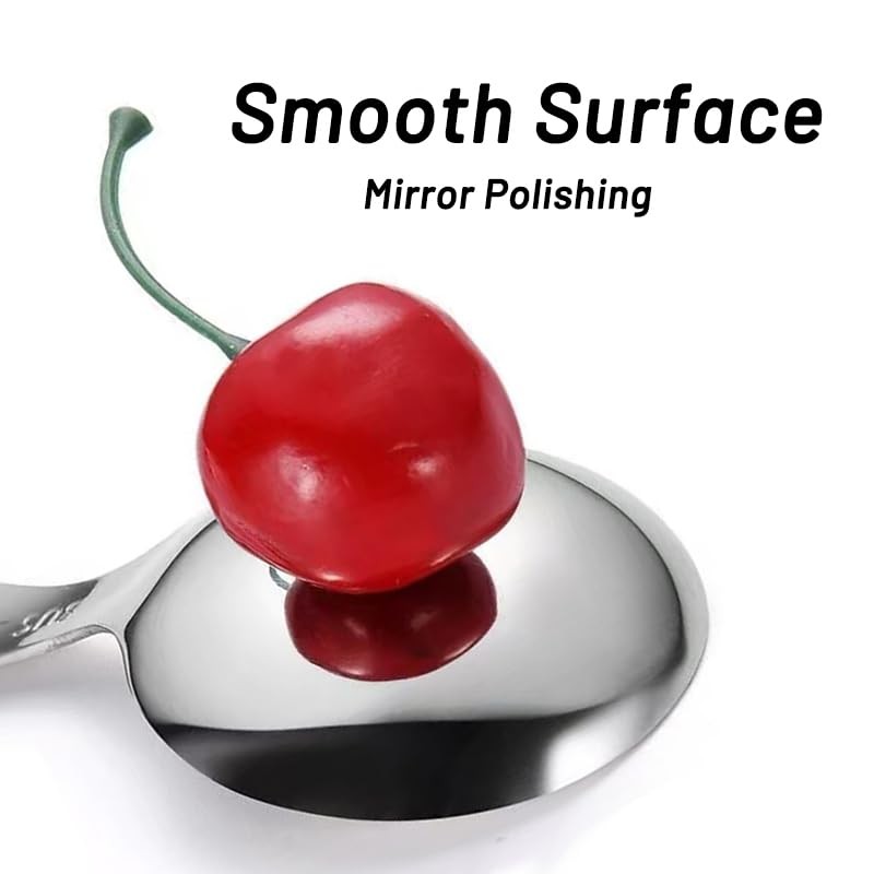 5 Pack Short Handle Scoops - Silver Mini Scoops for