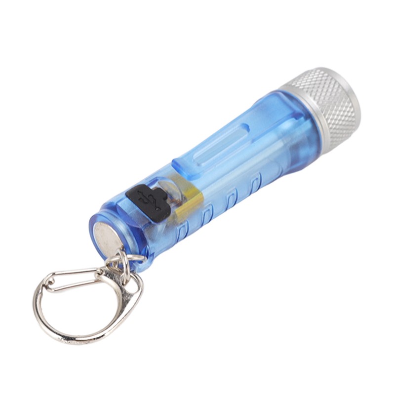 Keychain Flashlight Long Range Super Bright LED Flashlight USB Rechargeable
