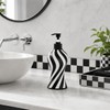Black and White Zebra Stripe Soap Dispenser, Modern Refillable Hand