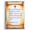 Matthew 6:33 Bible Verse Fridge Magnet (2.5 x 3.5 inches)