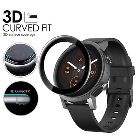 Yoomigle 3 Pack Compatible with TicWatch E3 Screen Protector Film Compatible with TicWatch E3 Smartwatch Screen Protectors Foils 3D Full Coverage Screen Cover Anti-Scratch