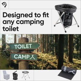 Green Elephant Portable Waste Bags – Camping Potty Liners, Biodegradable Sanitary Bags for 5 Gallon Bucket, Outdoor Use, 15 Count, 8 Gal (1 Pack)