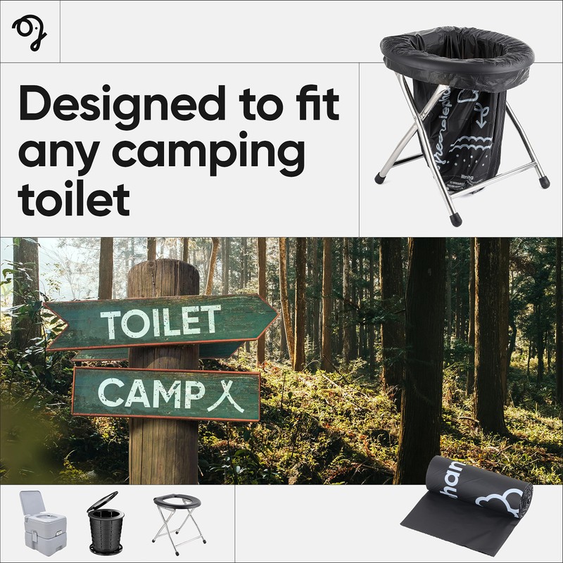 Green Elephant Portable Waste Bags – Camping Potty Liners, Biodegradable