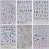 Lavender Nail Art Stickers Decals, Purple Flower 3D Nail Self-Adhesive