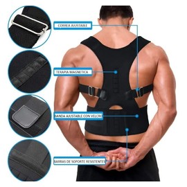 Zen Zen Chaleco Corrector Postura Con 10 Imanes de terapia Para Hombre Y Mujer (Negro, Chico)