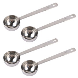 RP Remarkable Power, 4 Pack 30 ml Silver Stainless Steel Coffee Measuring Scoops with Long Handle 2 Tablespoon Long Handle Spoons