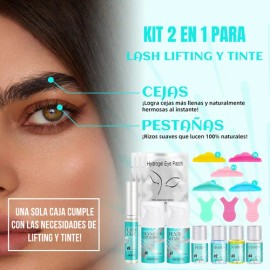 Kit Lash Lifting Y Tinte Para Pestañas Rizado Naturales