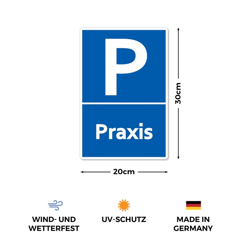 Strobo Praxis Sign, 20 x 30 cm, Made From Sturdy