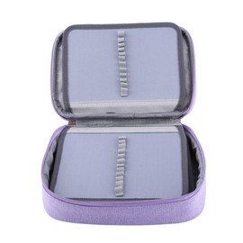 Cocoarm Pencil Case with 72 Compartments, Large Capacity, Zip Pencil Organiser, Durable Fabric Pen Bag with Carry Strap, Easy to Take Anywhere for, Purple