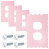 Relaxweex Pink Scalloped Duplex Outlet Covers Wall Plate Room Decor