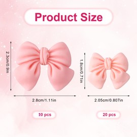 lasuroa 30stk Rosa Cupcake Topper Schleifen, Niedlich Schleife Kuchen Deko Rosa Lustig Tortenaufsatz Bowtie Themed Dekor für Geburtstag Party Hochzeit Feier