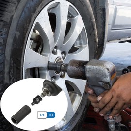 WYBENZ 8PCS Impact Socket Adapter and Reducer Set, 1/4" 3/8" 1/2" 3/4" Impact Adapter Set Breaker Bar Wrench Conversion Kit Mechanic tools with Storage Case