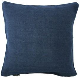 Merry Night MNS641205-72 Cushion Cover "Musica" Approx. 17.7 x 17.7 inches (45 x 45 cm), Navy Zipper, With Piping Around Natural Taste, Makeover, Year-round Use, Washable