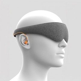 Sleep mask, blackout sleep earplugs, comfortable earplugs, all-in-one sleep mask Charcoal gray