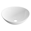 Small Bathroom Sink Above Counter, OCEALAGOON 16″x13″ Oval Vessel Sink,