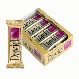 David High Protein Bars No Sugar - Sugar Free Protein Bars, Low Carb, Gluten Free - 28g of Protein, 150 Calories - David Bar On-The-Go Snack - Red Velvet, Pack of 12