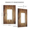 Rustic Brown Wood Natural Wooden Decorative Outlet Covers 1 Gang