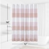 Dainty Home Ombre Waffle Weave Shower Curtain (Blush with 12