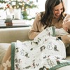 Little Unicorn Snow Day Cotton Muslin Quilt Receiving Blanket |